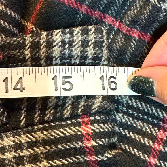 MONO B Plaid Skirt Womens L Wool Blend Classic Preppy Minimalist Winter Fall - Picture 11 of 11